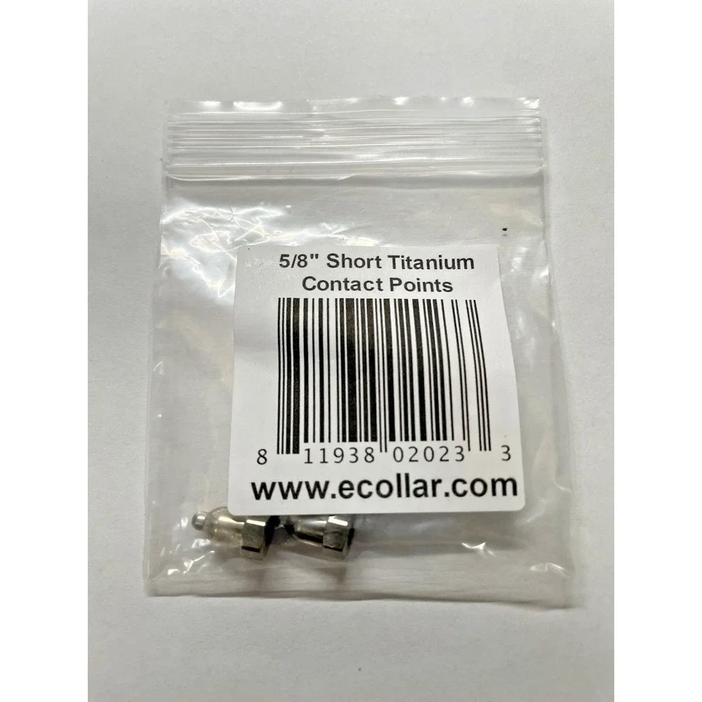 E collar technologies Titanium Hypo-Allergenic contact points Short 5/8